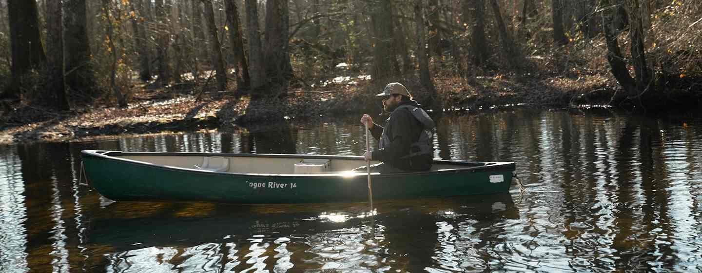 Kullen Bell works full-time as the watershed river coordinator for the Great Coharie River Initiative and the Coharie Tribe.