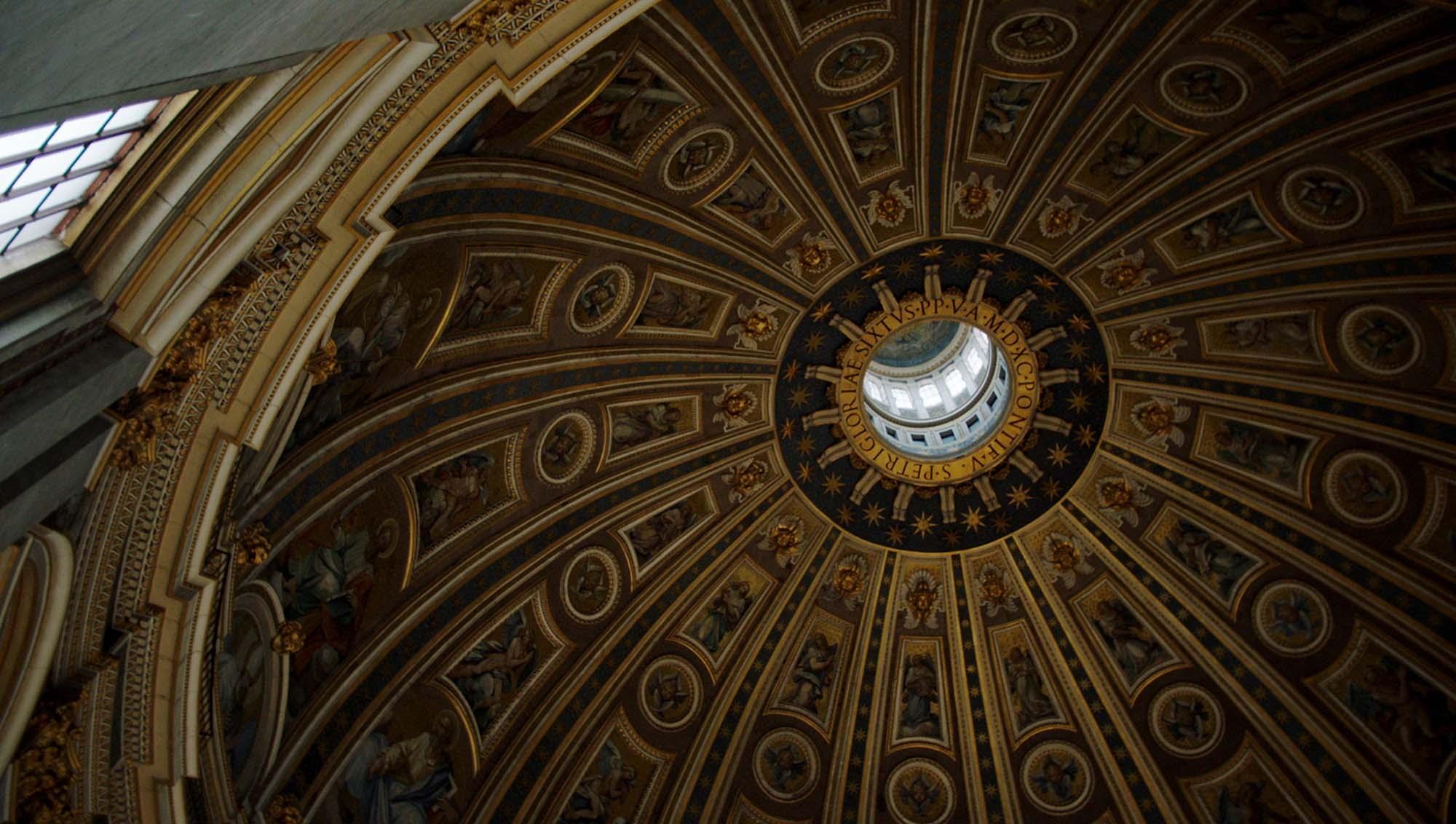 Dome inside St Peter’s Basilica, Vatican City, Rome