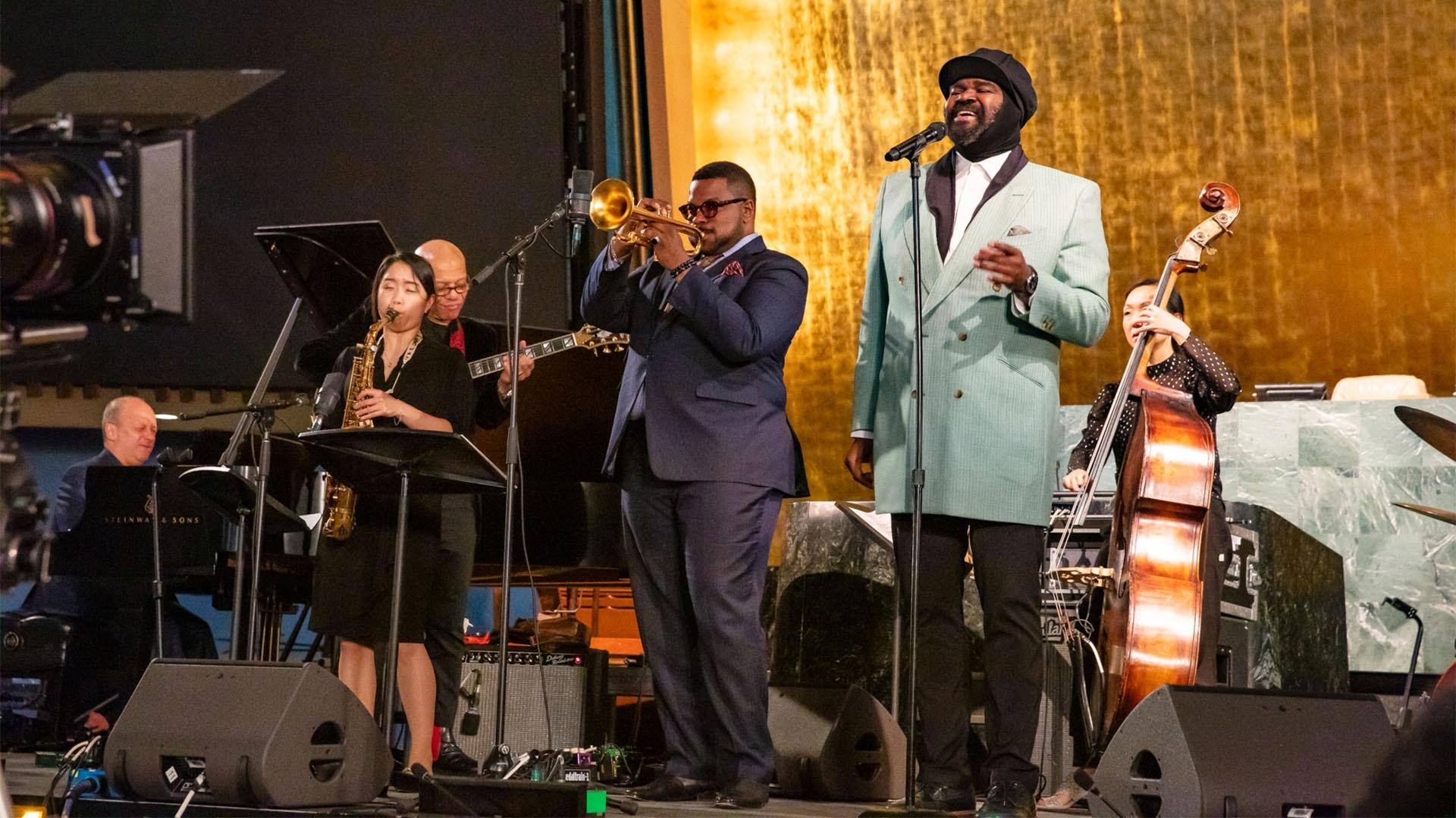 Helio Alves, Erena Tarakubo, Mark Whitfiled, Jeremy Pelt, Gregory Porter, and Linda May Han Oh