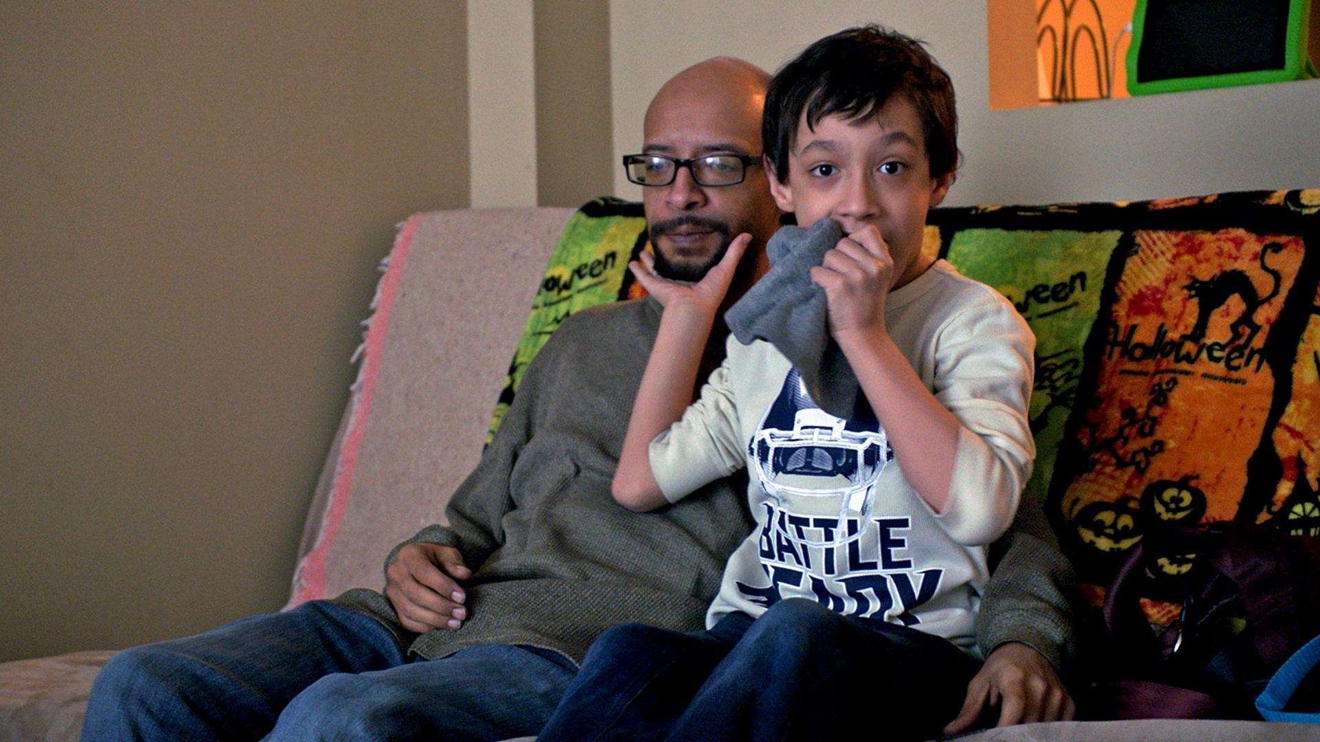 Jason McCarver a single dad and his autistic son Shamus.