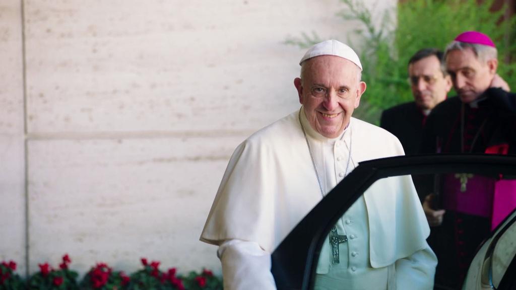 Holy Father Pope Francis inside the Vatican.
