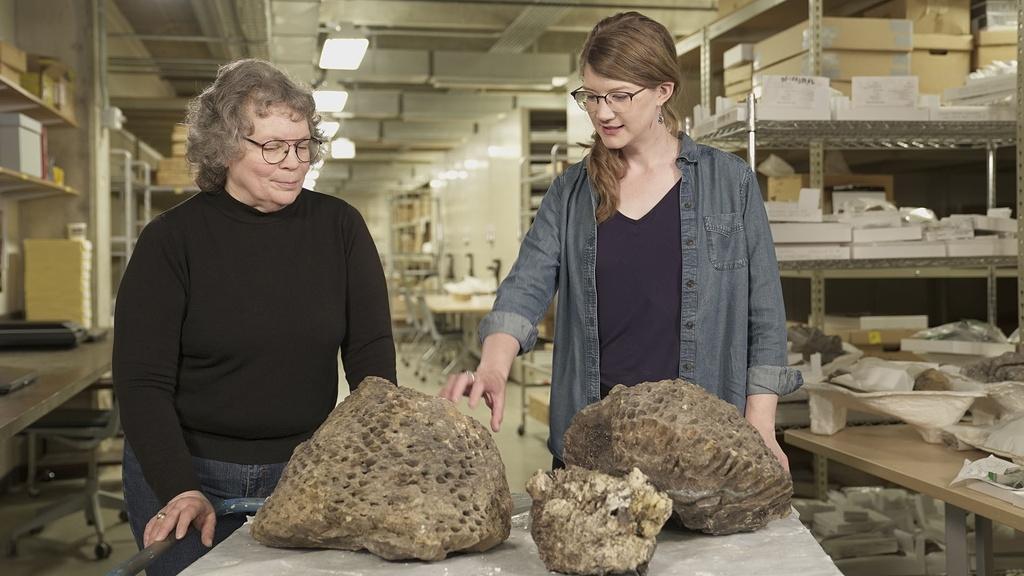 Prehistoric Road Trip host Emily Graslie and Sally Shelton.