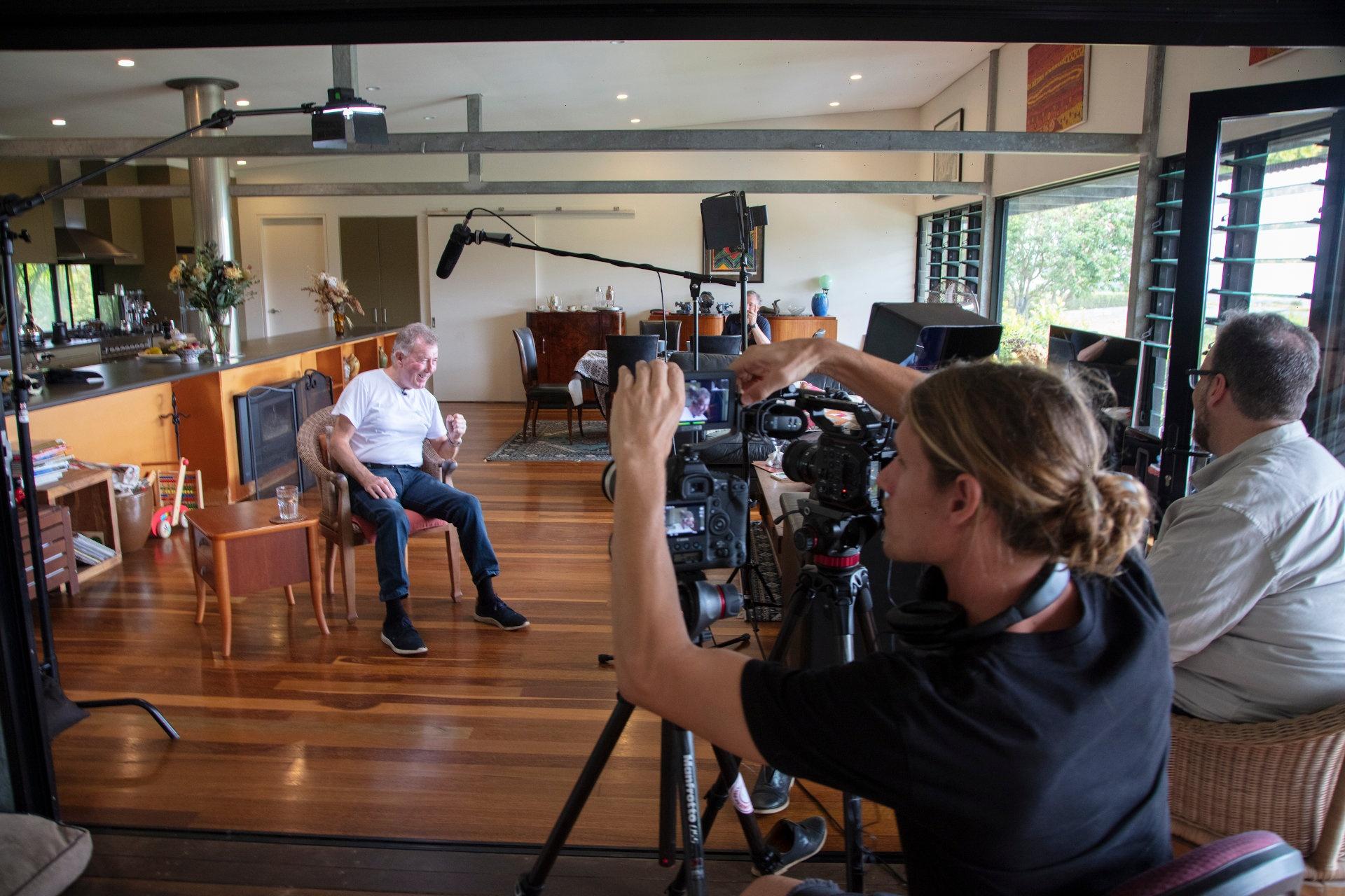 Nolan Verheij records an interview with the whisky legend Jim McEwan