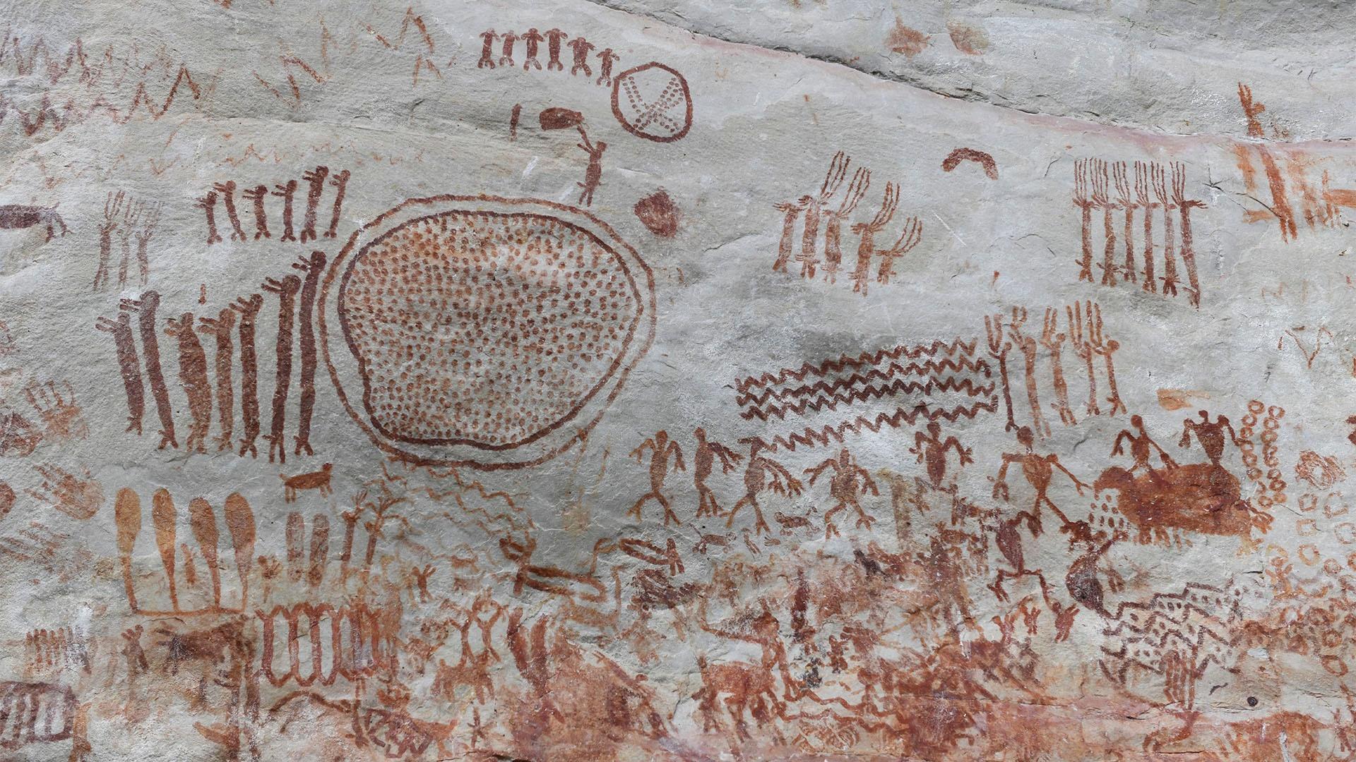 Rock paintings at Serrania de la Lindosa