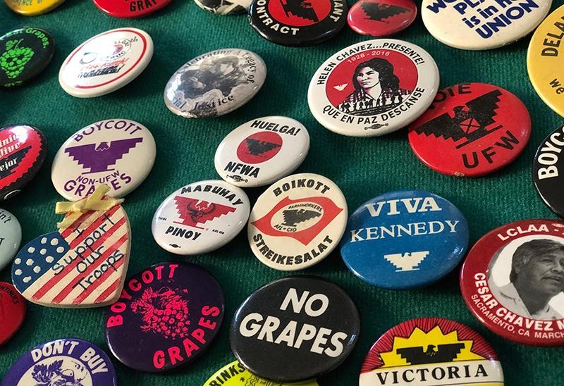 Pins from Lorraine Agtang's private collection re: Delano Strike and more. 