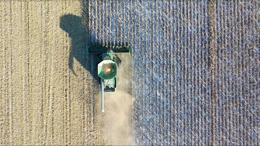 Drone image of food production.