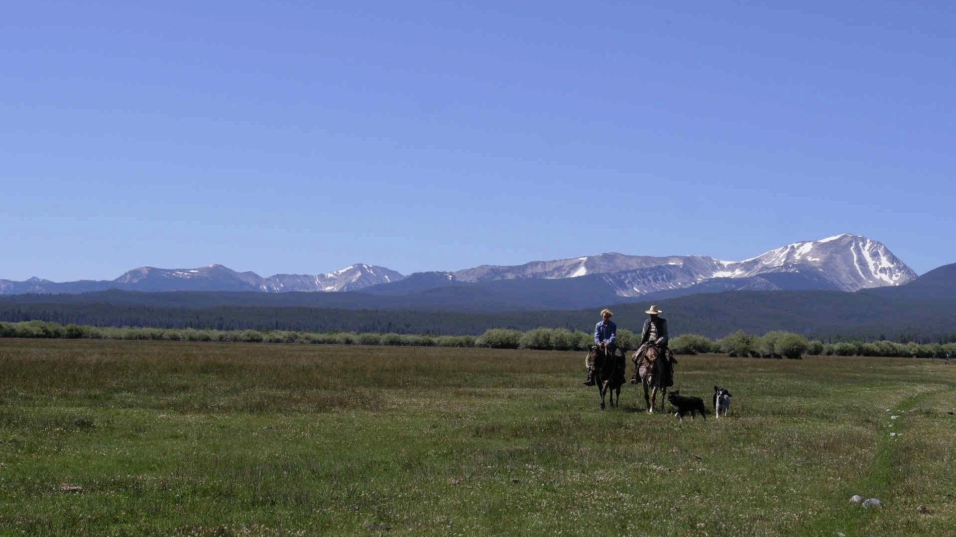 Dean and Malcom Peterson on their cattle ranch in Wisdom, Montana.