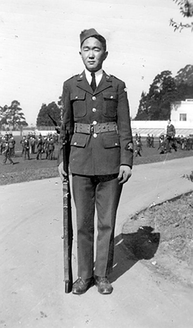 Grant at Camp Savage, 1942.