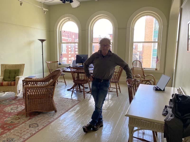 David Blistein, writer of "Hiding in Plain Sight," at his home office in Vermont. 