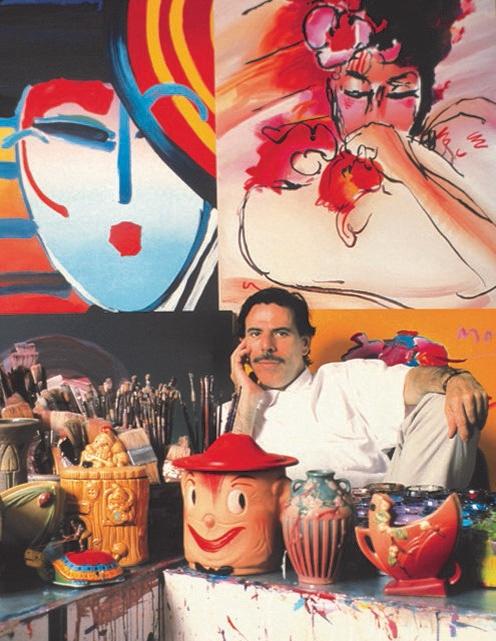 Peter Max in his NYC studio in the 1990s. 
