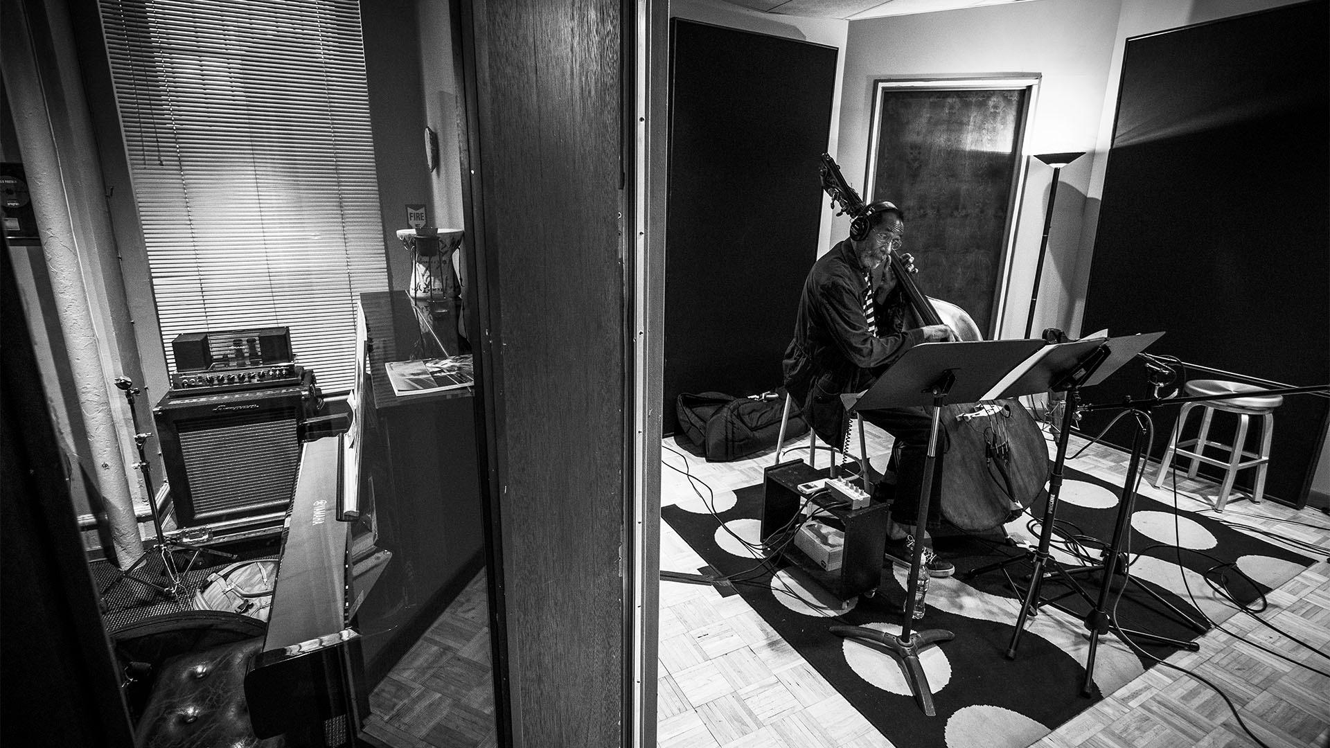 Ron Carter at the Bass Hit Recording Studio, NY.