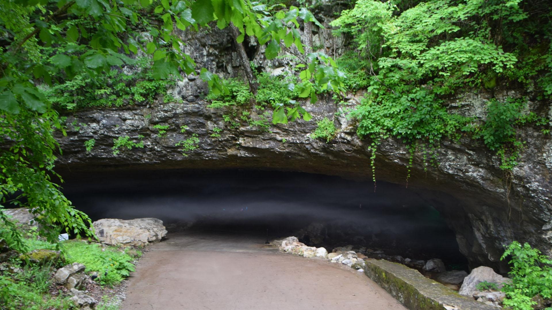 The Caverns entrance in Tennessee.