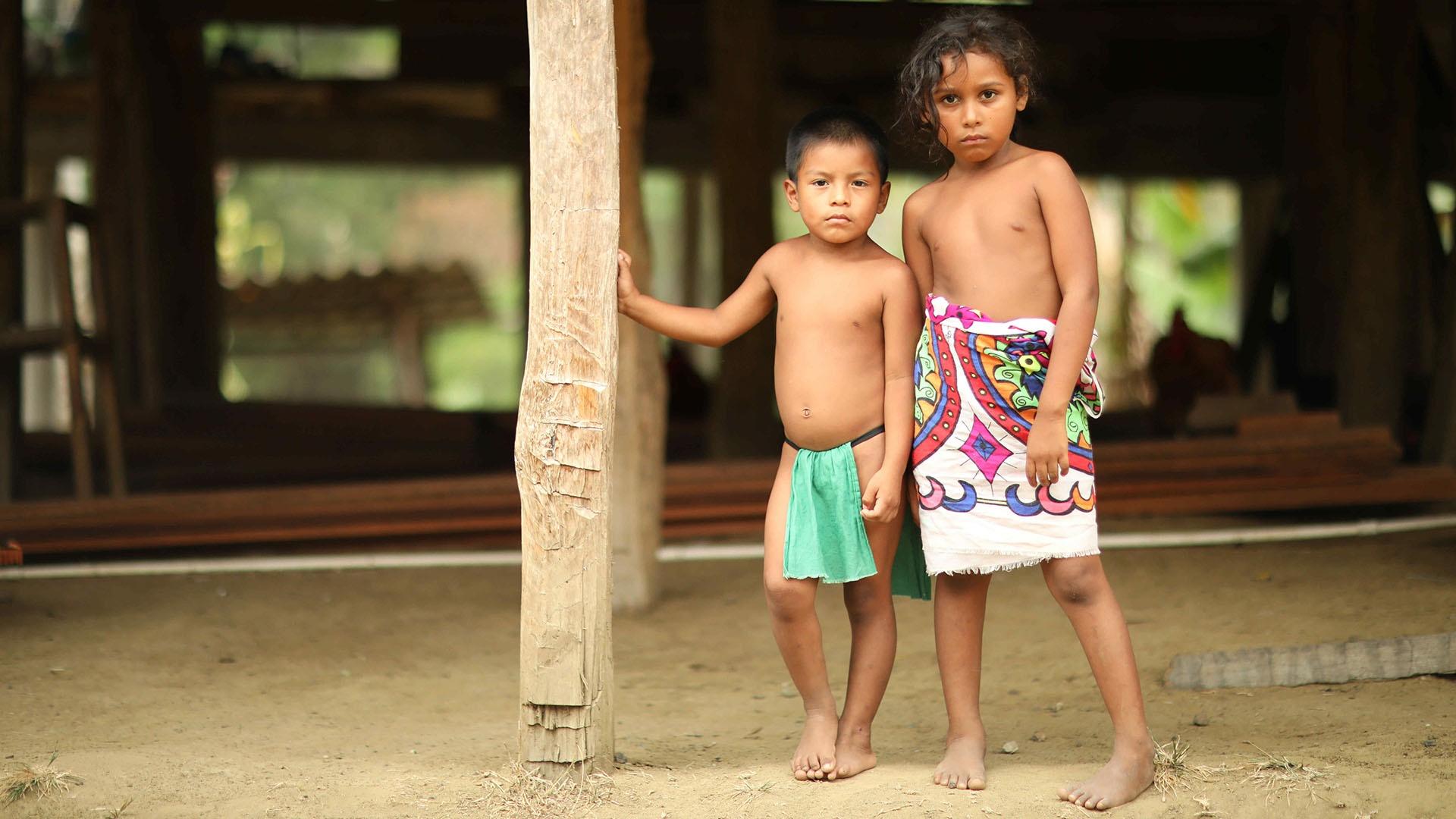 Embera children in Panama.