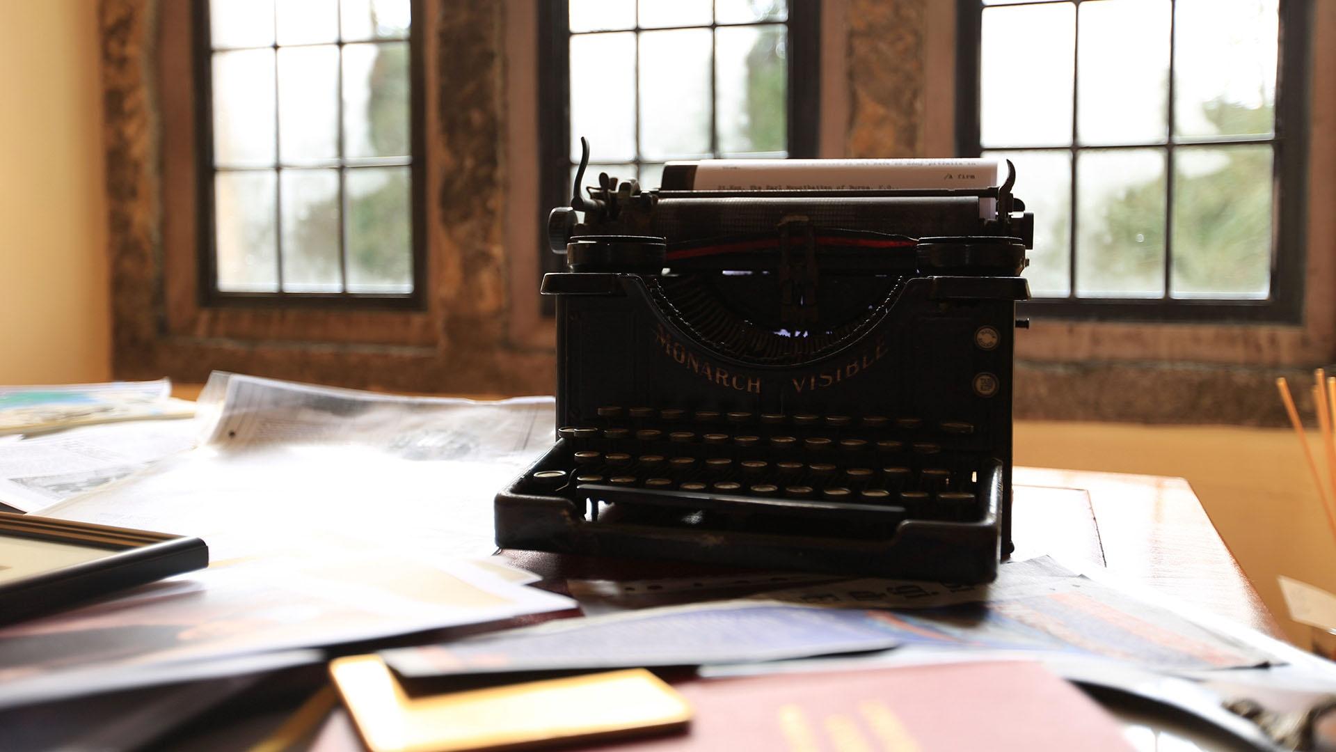 A typewriter at Upper House, one of Agatha Christie's residences in the country.