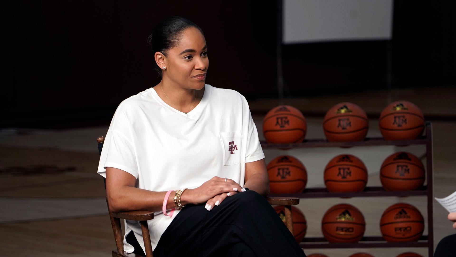 Texas A&M women's basketball head coach Joni Taylor speaks with "Texas A&M Today," as featured on Season 2.