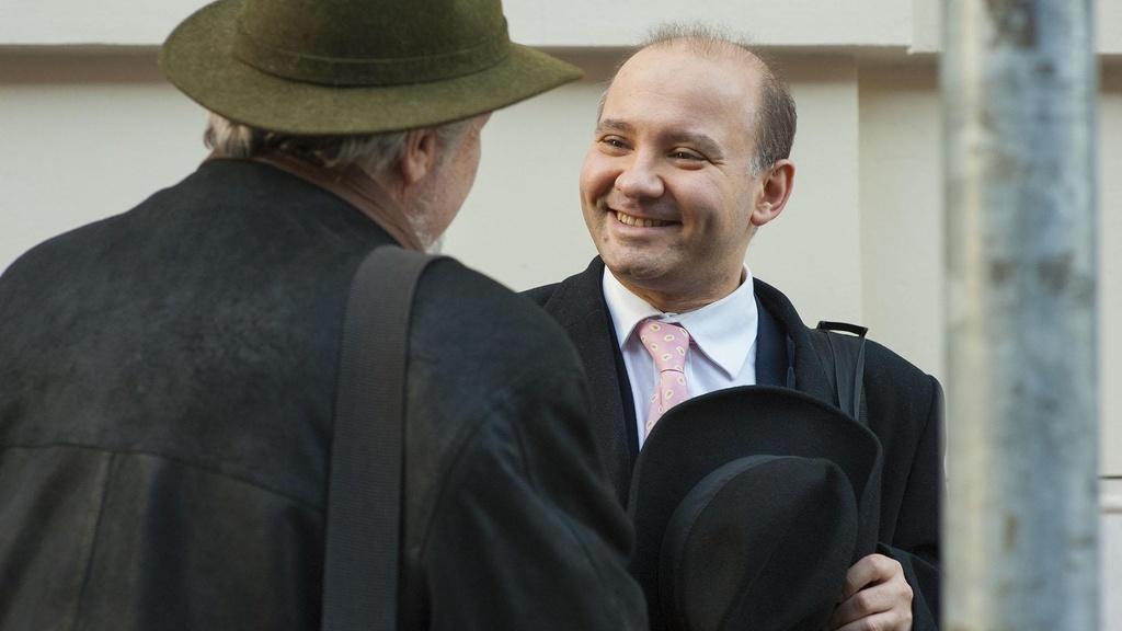 Composer Eric Funk in conversation with Violinist and Concertmaster Vilmos Oláh in Hungary.