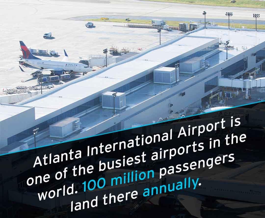 100 million passengers pass through Atlanta's airport