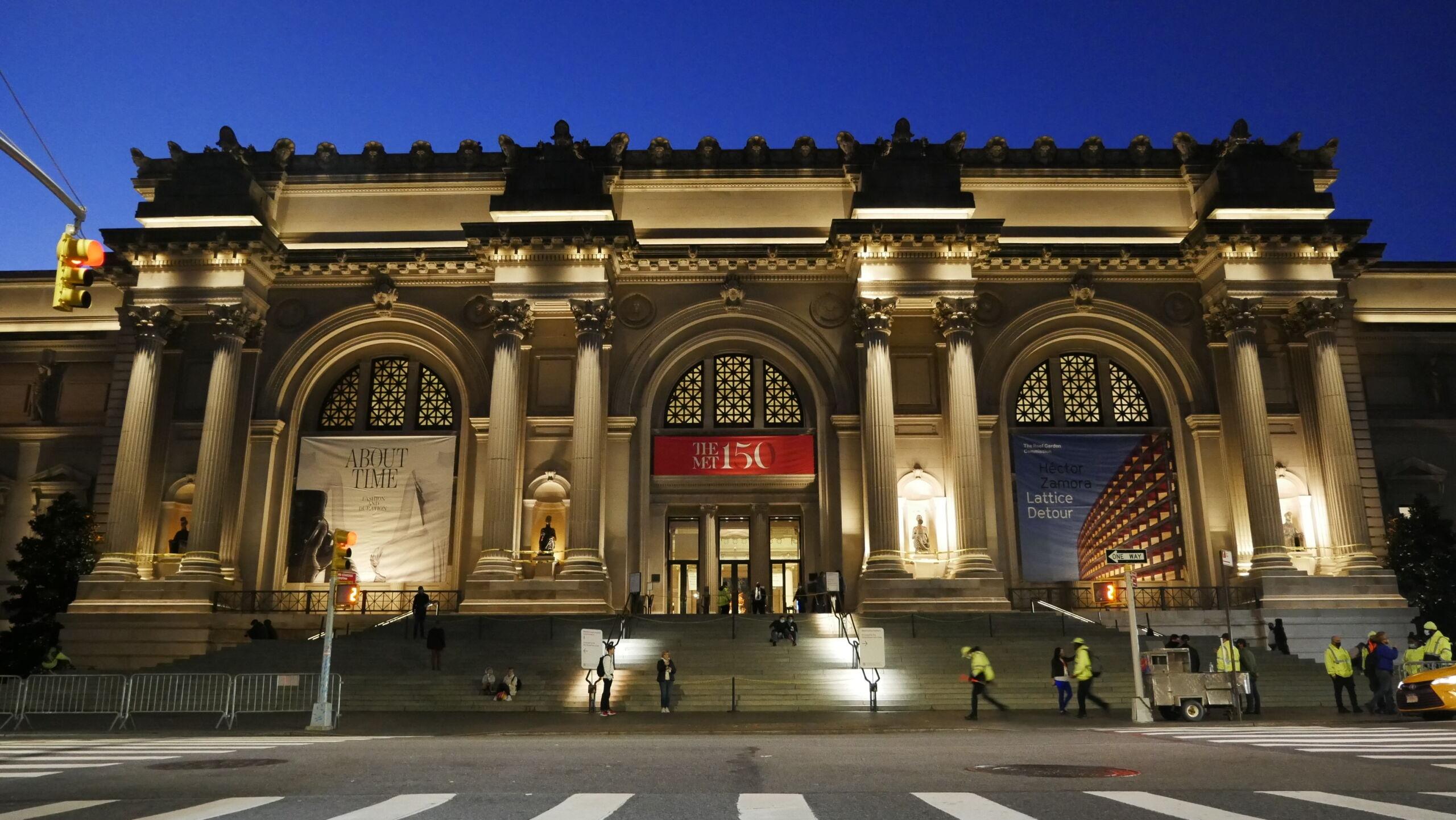 The Met Museum, New York, as the Wangechi Mutu's sculptures are installed. 