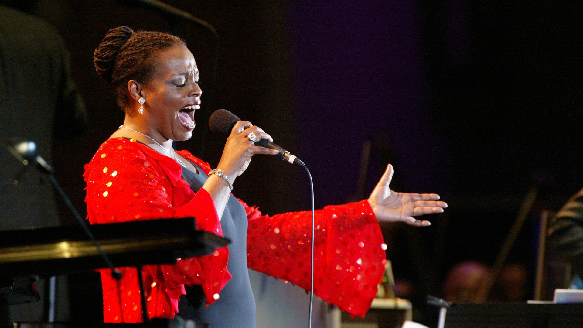 Dianne Reeves performing at the Hollywood Bowl on July 30, 2005. 
