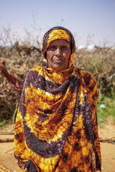 Waris Abdi Coofle, resident at a makeshift IDP (Internally Displaced Person) camp.