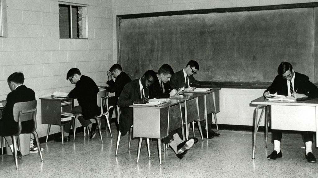 Clarence Thomas in class at St. John Vianeey.