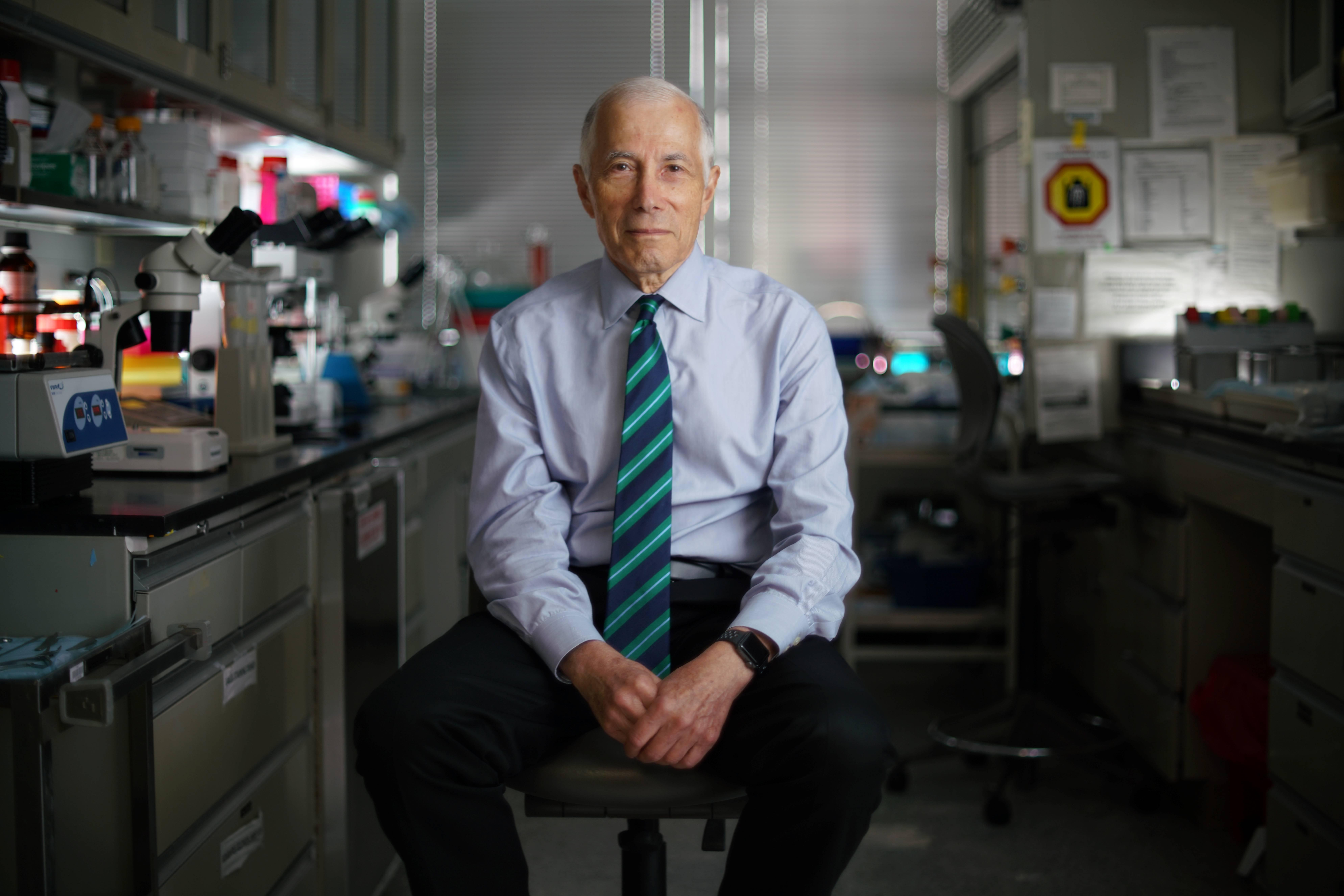 J. John Mann, MD in his lab at Columbia University
