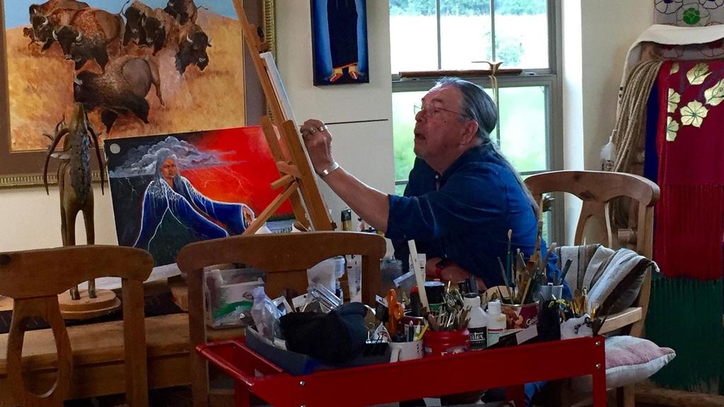 Artist Harvey Pratt designed National Native American Veterans Memorial. Craft in America DEMOCRACY