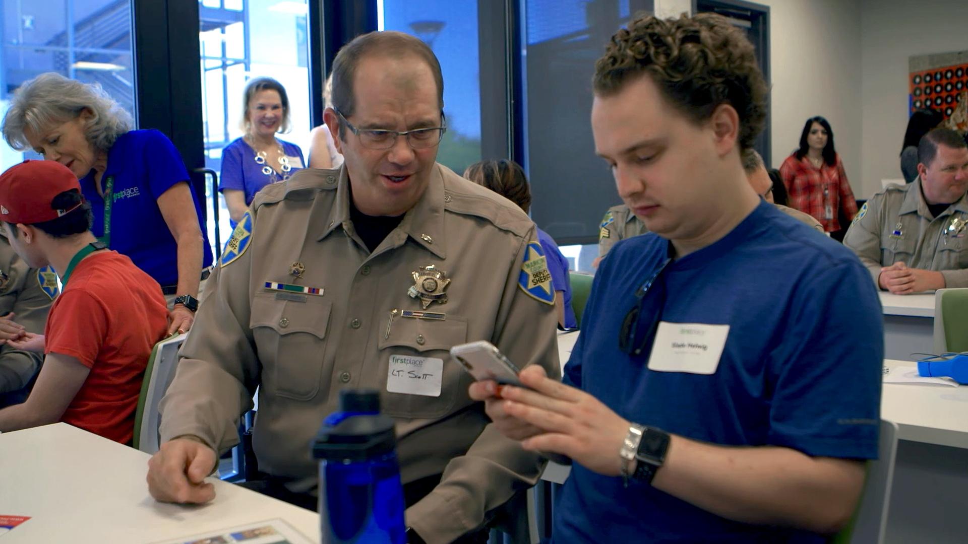 A  law enforcement officer meets Slade, a young man with autism. 