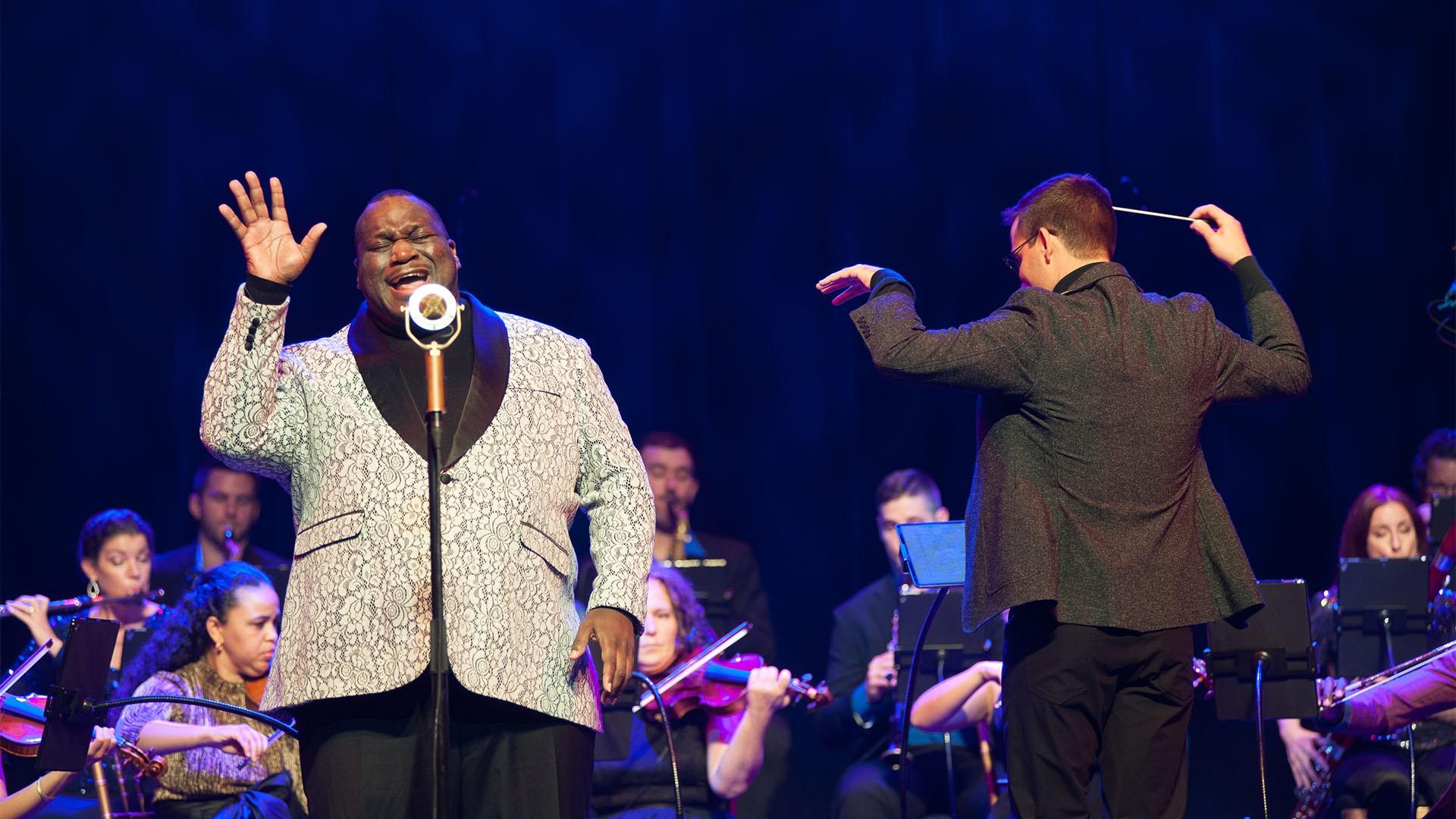 Reginald Smith performing with APO at People's Bank Theater in Marietta, Ohio.
