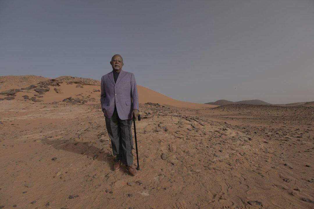 Henry Louis Gates, Jr. gazes out towards the ruins of the ancient city of Meroe in Sudan.