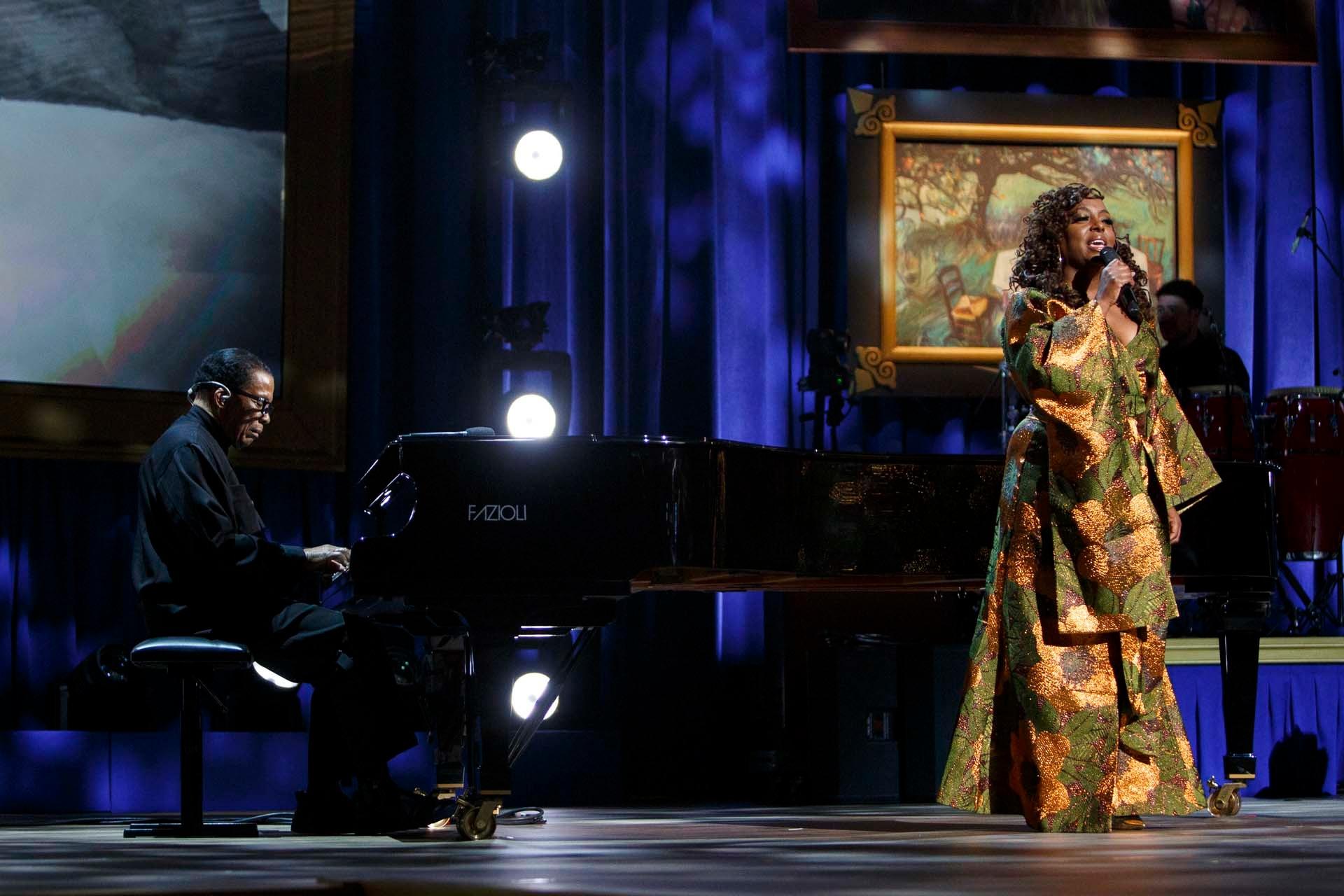 Ledisi and Herbie Hancock at the 2023 Gershwin Prize for Joni Mitchell
