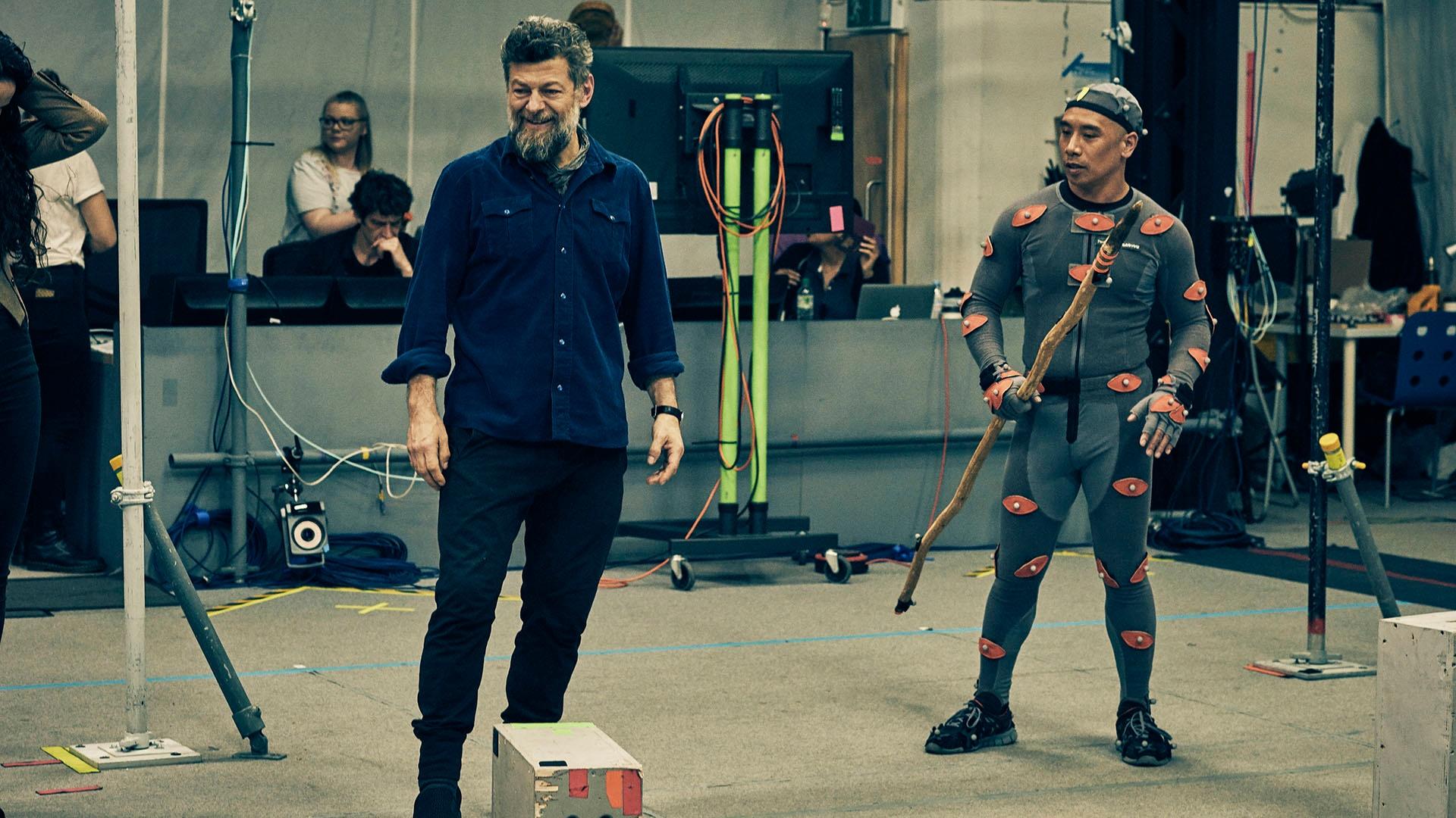 From left: Andy Serkis (on-screen consultant) and Nick Kellington (actor)