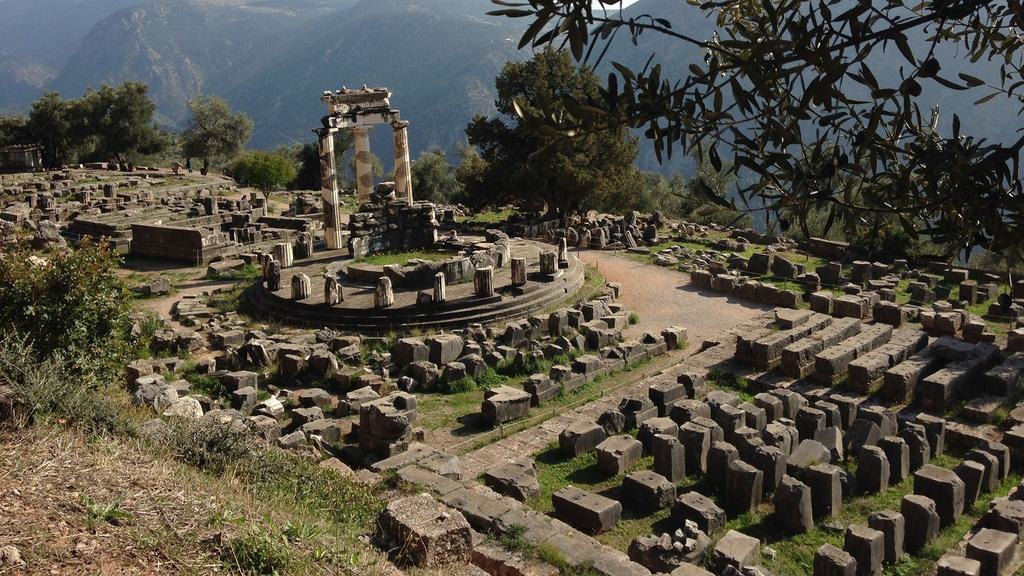 The ruins of Mycenae, home to the Mycenaeans, who developed a written language called Linear B.