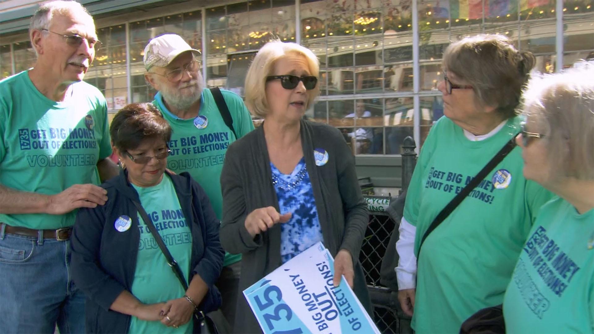 Image of Cindy Black and members of WAmend coalition.