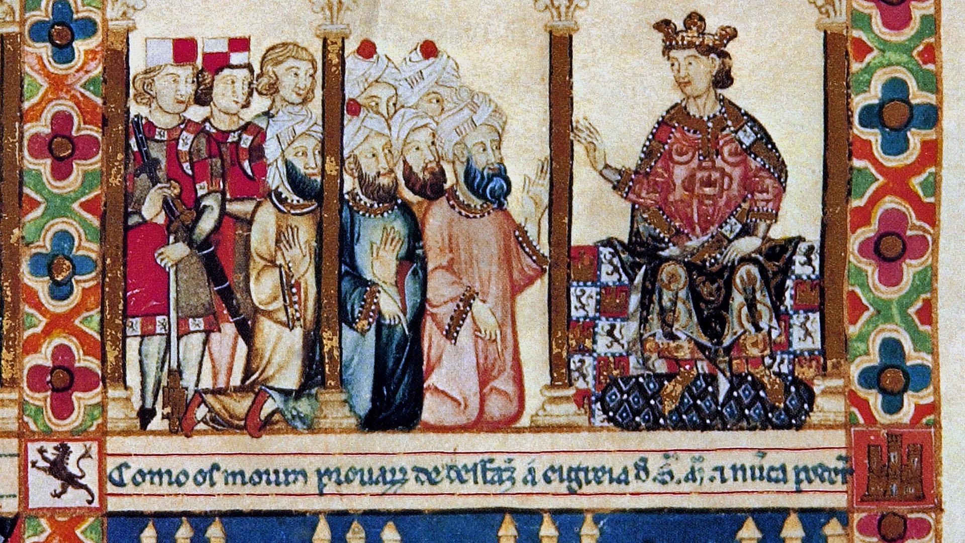 Image of Muslims at court of Alfonso X