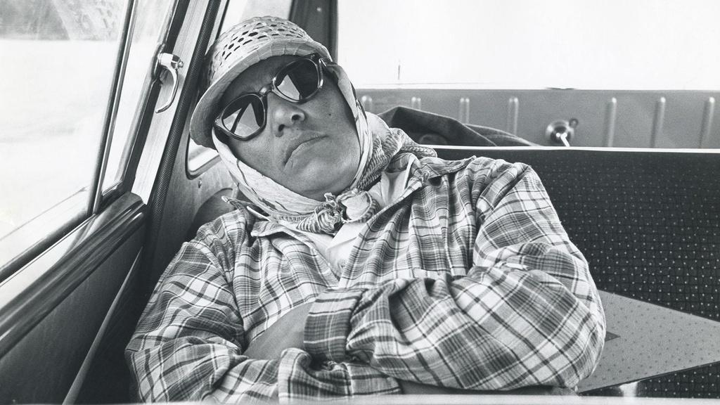 Image of Maria Moreno sleeping in car