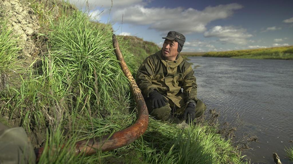 Anton Maleodrov, Mammoth tusk hunter, in Siberian permafrost.