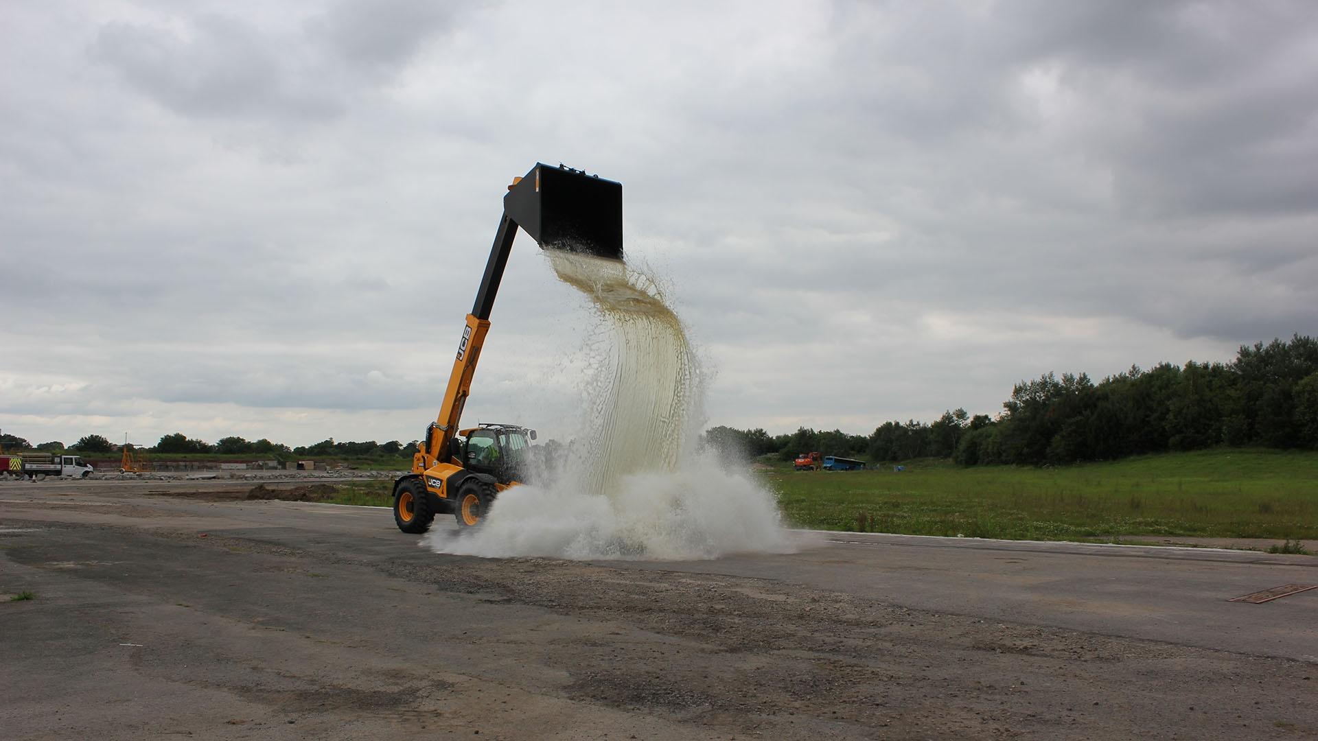 "Crushing a car" experiment at MIRA in Nuneaton, UK.