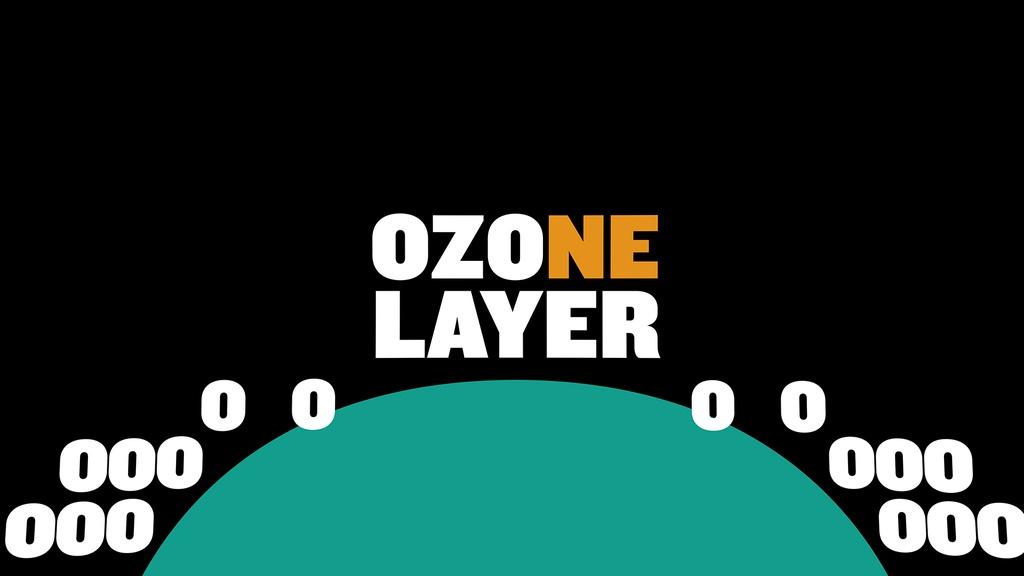 Close-up graphic of the ozone layer.