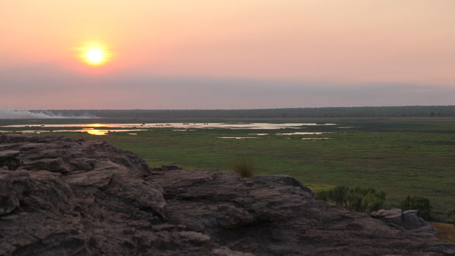 Sunset at Kakadu National Park, Australia, where uranium deposits are mined.
