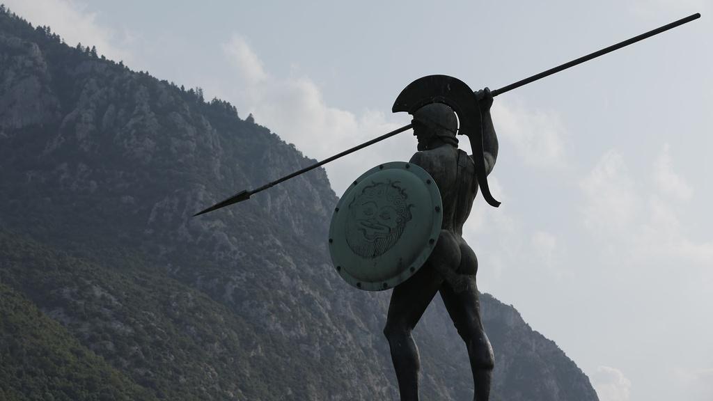 A statue of the Spartan war hero, Leonidas.
