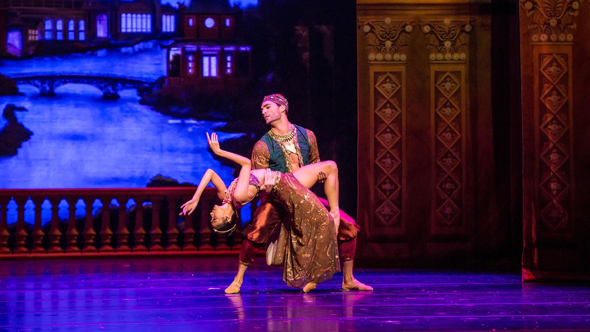 Christine Rocas and Fabrice Calmels of the Joffrey Ballet performing "The Nutcracker."