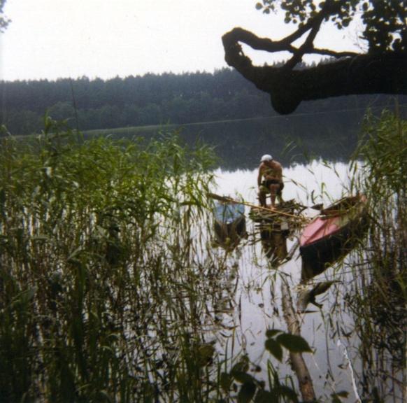 Image of Cardinal Karol Wojtyla, later known as Pope John Paul II, on a lake in Pomfret, Connecticut