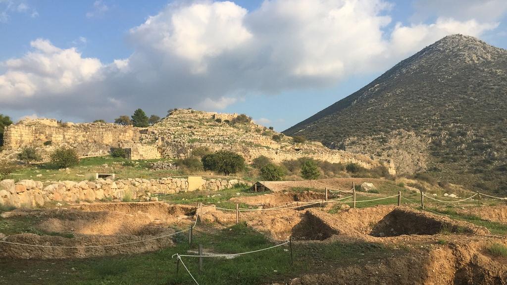 The ruins of Mycenae, originally excavated by Heinrich Schliemann in the 1870s.