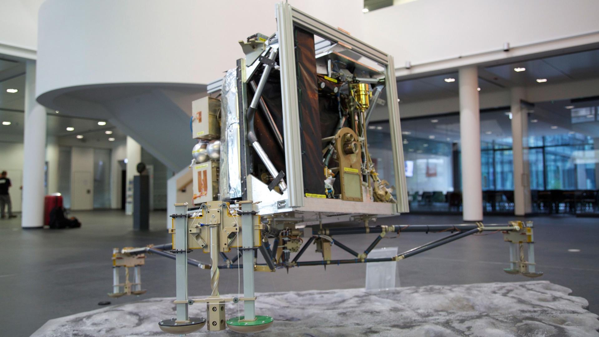 A Philae lander replica at the Max Planck Institue of Solar System Research in Gottingen, Germany