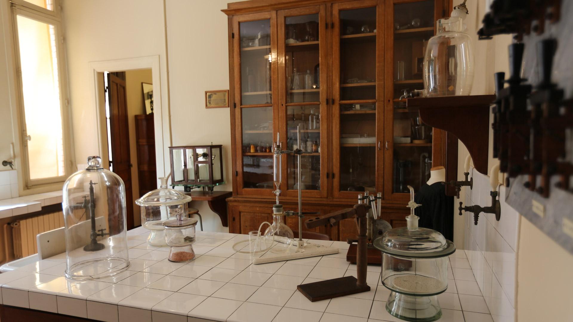 Marie Curie's laboratory in Paris, France.
