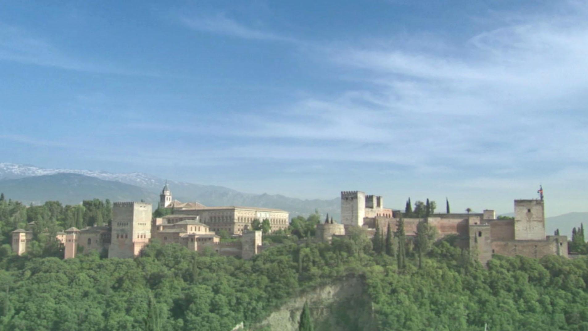 View of Alhambra in Granada.