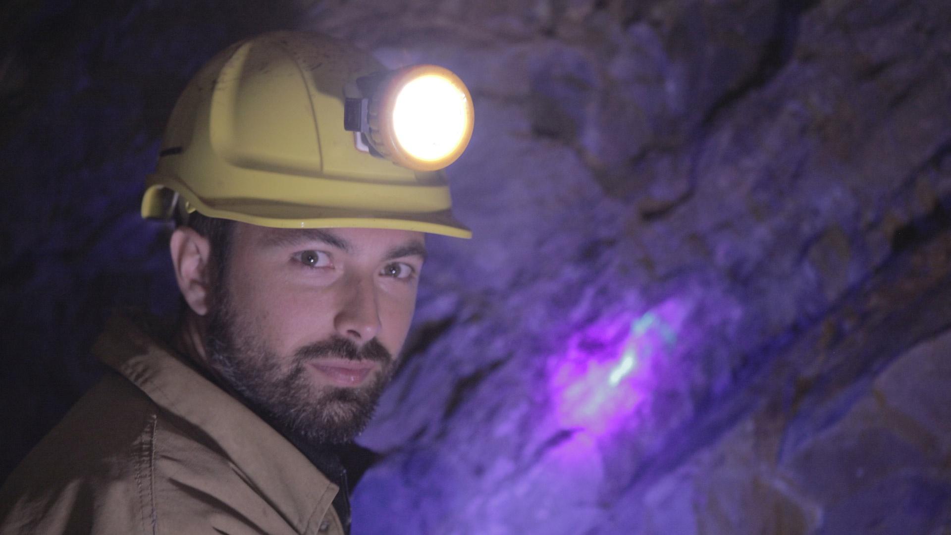 Dr. Derek Muller in a uranium mine in Jachymov, Czech Republic.