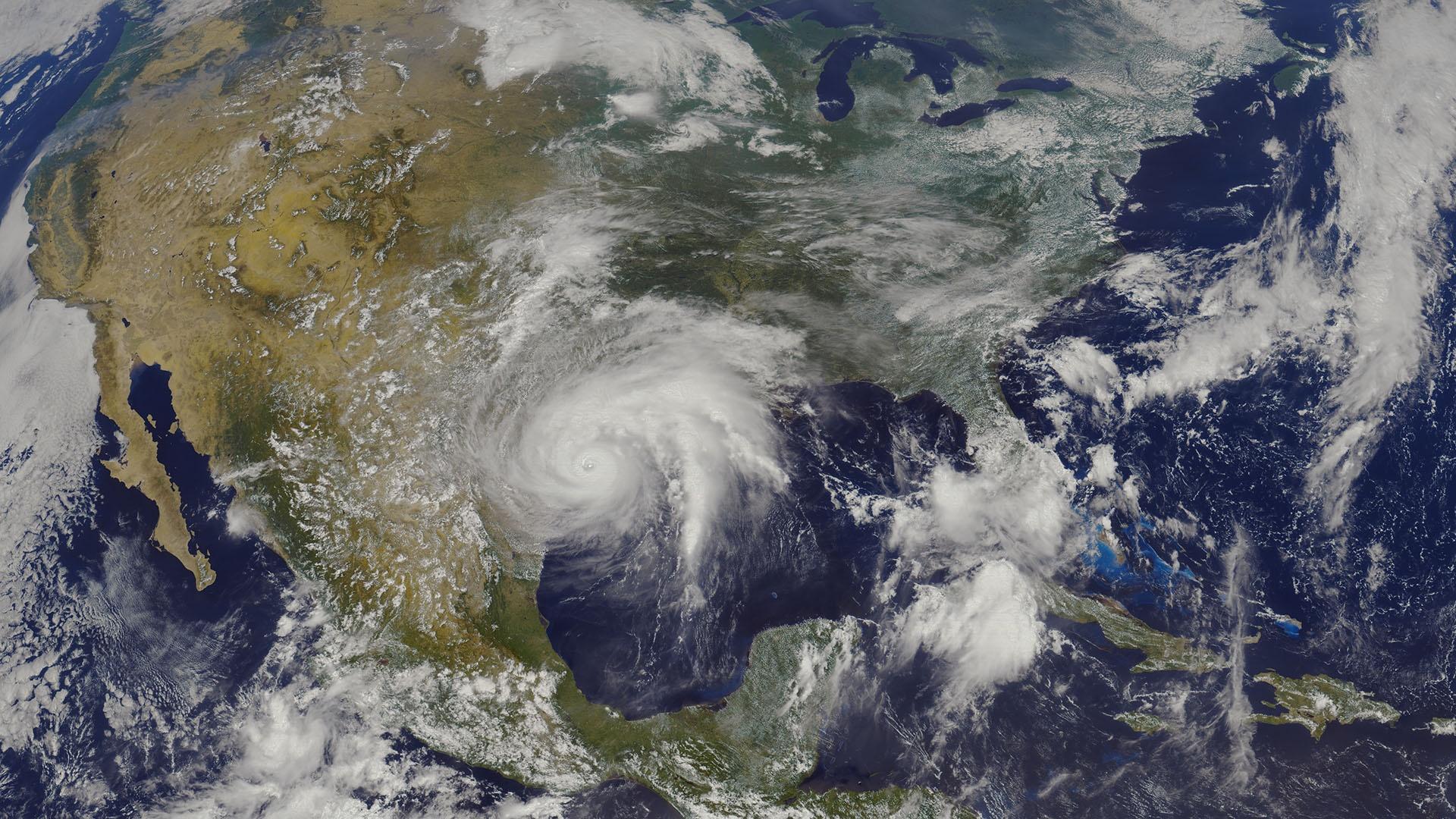 Satellite image of Hurricane Harvey