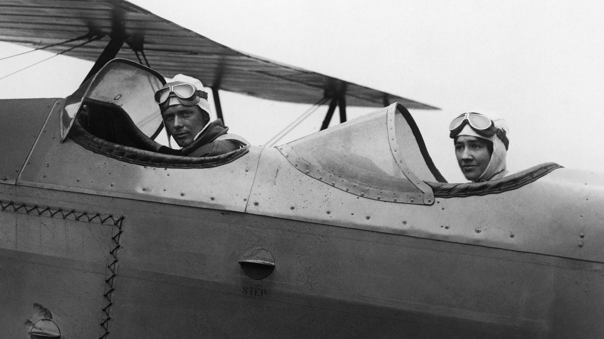 Charles and Anne Morrow Lindbergh in their Lockheed Sirius, 1931.